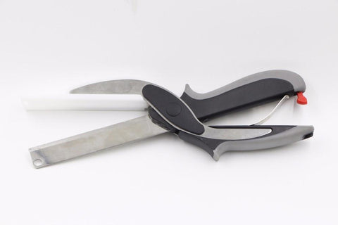 Knife with Cutting Board Multipurpose Food Scissors Chopper