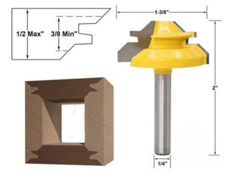 45 Degree Woodworking Tenon Cutter Bit