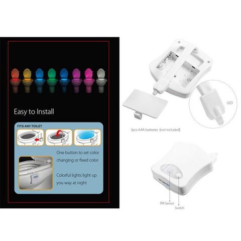 Bathroom Toilet Nightlight LED Multi Colors