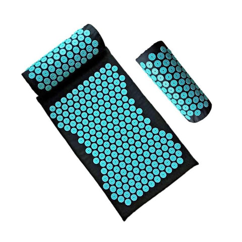 MHD Acupressure Mat and Pillow Set - Acupuncture Massage Back Neck Pain Relieve