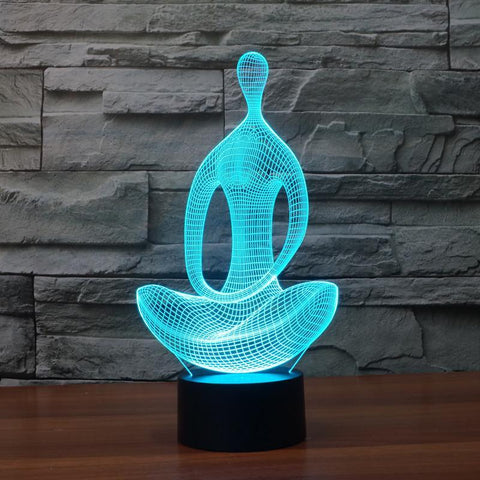 3D LED Meditation Yoga Nightlight Lamp