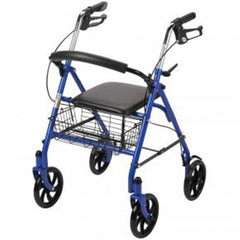 Four Wheel Walker Rollator with Fold Up Removable Back Support