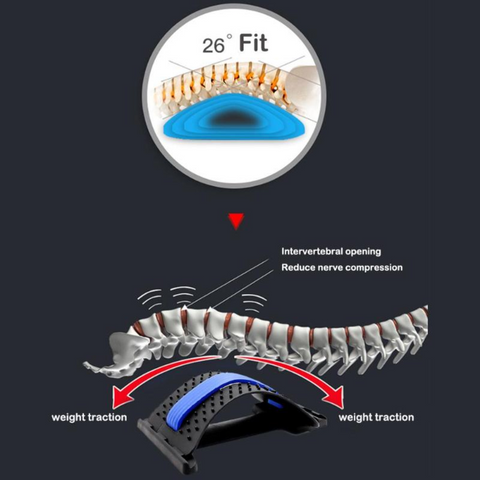 Portable Back Stretcher Lumbar Support Spine Pain Relief